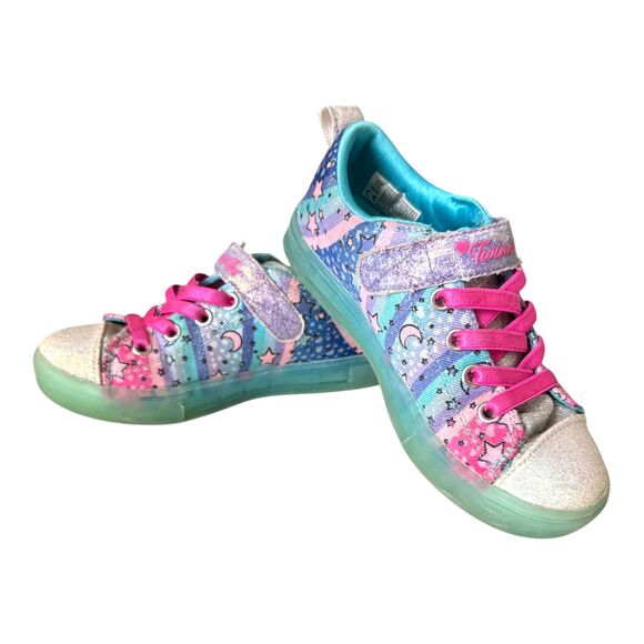 Skechers Twinkle Toes Girls Sz 13 Sneakers Light Up Soles Shoes Original Version - Picture 3 of 8